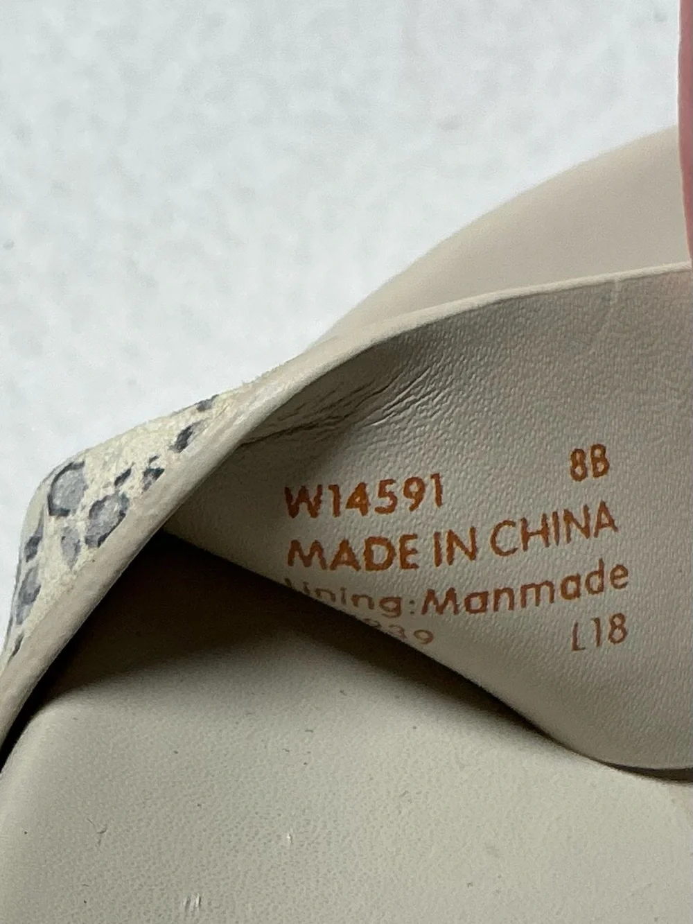 Cole Haan Beige Snake-Print Slide Sandals with White Platform